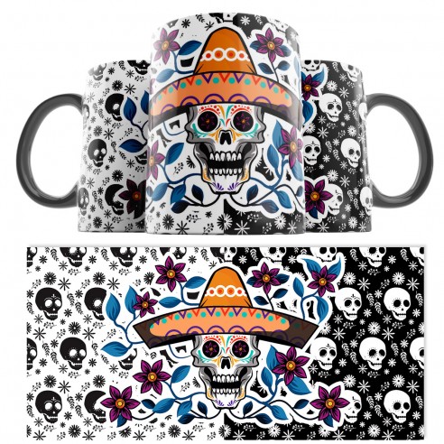 Taza Catrina Día de los Muertos 08