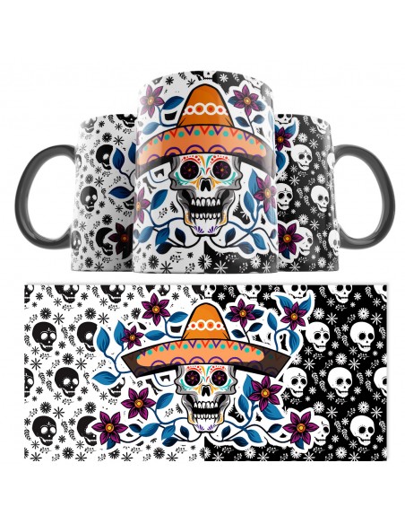 Taza Catrina Día de los Muertos 08