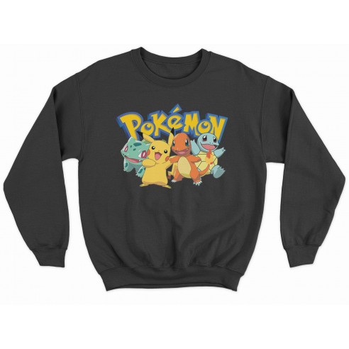 Sudadera Pokémon Pikachu Charmander Bulbasaur Squirtle
