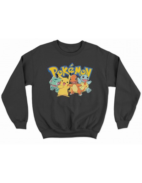 Sudadera Pokémon Pikachu Charmander Bulbasaur Squirtle