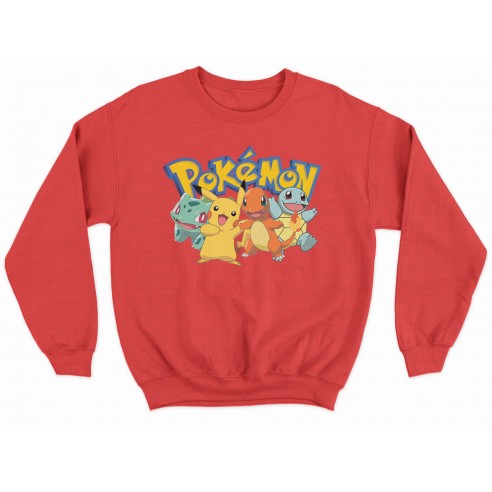 Sudadera Pokémon Pikachu Charmander Bulbasaur Squirtle