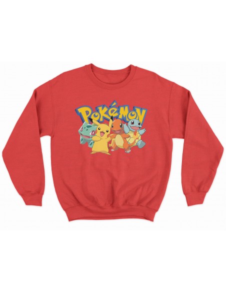 Sudadera Pokémon Pikachu Charmander Bulbasaur Squirtle
