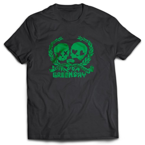 Camiseta Green Day Distressed Skulz