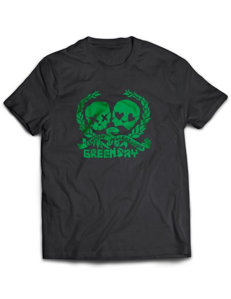 Camiseta Green Day Distressed Skulz