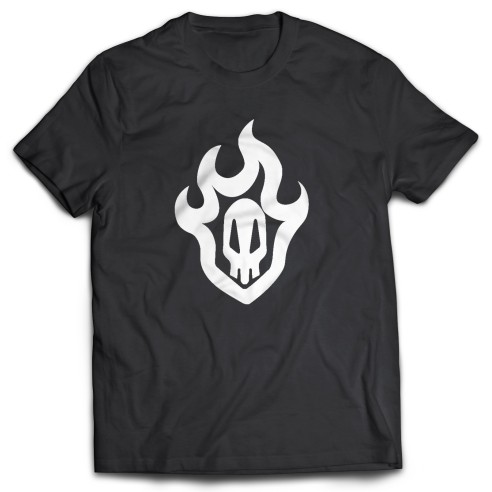 Camiseta Bleach flaming skull logo