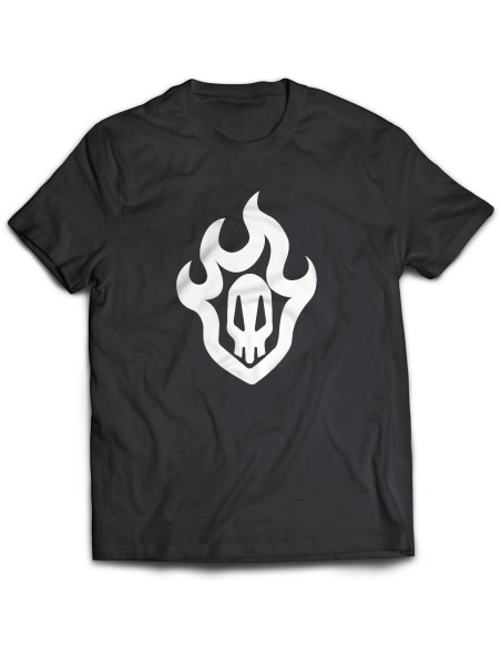 Camiseta Bleach flaming skull logo