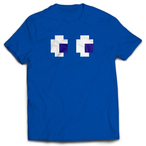 Camiseta Pacman Fantasma Azul