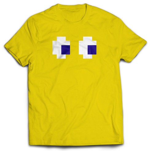 Camiseta Pacman Fantasma Amarillo