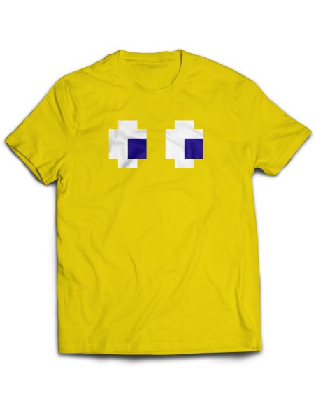 Camiseta Pacman Fantasma Amarillo
