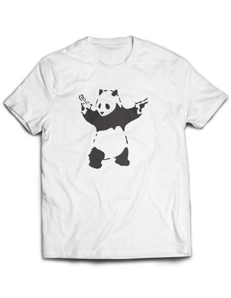 Camiseta Banksy - Panda With Guns
