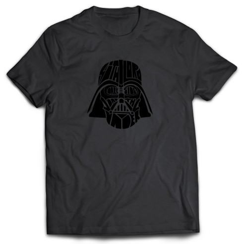 Camiseta Star Wars Darth Vader Black on Black