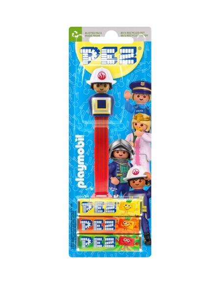 Dispensador Caramelos PEZ Playmobil Bombero