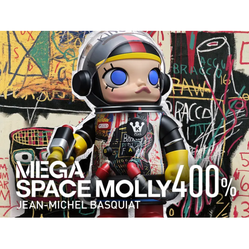 Pop Mart Space MOLLY 400 % JEAN-MICHEL BASQUIAT