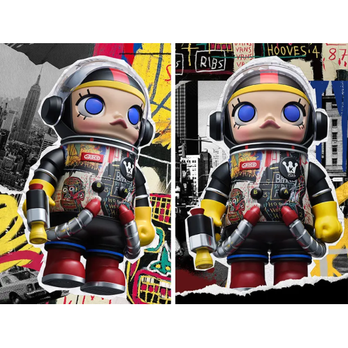 Pop Mart Space MOLLY 400 % JEAN-MICHEL BASQUIAT