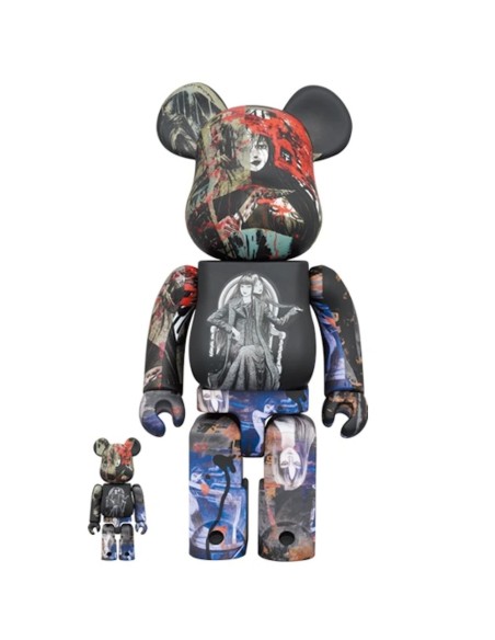 Bearbrick S'YTE x Junji Ito TOMIE 400% + 100%
