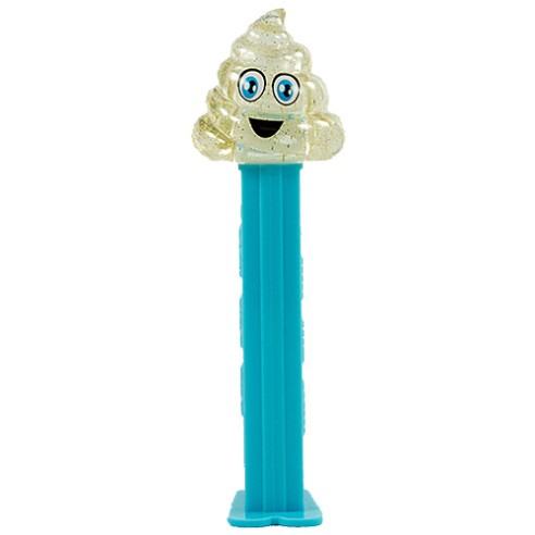 Dispensador Caramelos Pez Emoji Caca Glitter