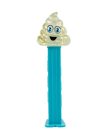 Dispensador Caramelos Pez Emoji Caca Glitter