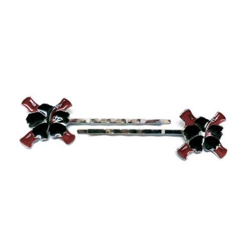 Clips Flor Hawaiana Negra / Roja