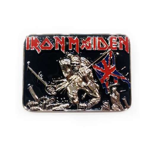 Hebilla Iron Maiden Eddie con Bandera