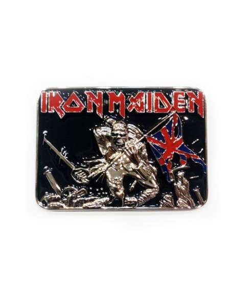 Hebilla Iron Maiden Eddie con Bandera