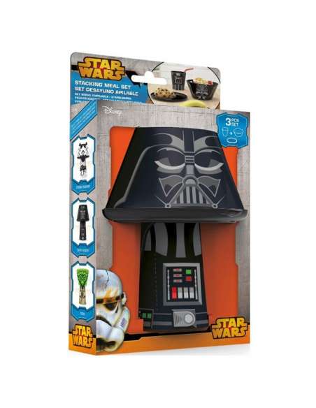 Set Desayuno Star Wars Darth Vader apilable