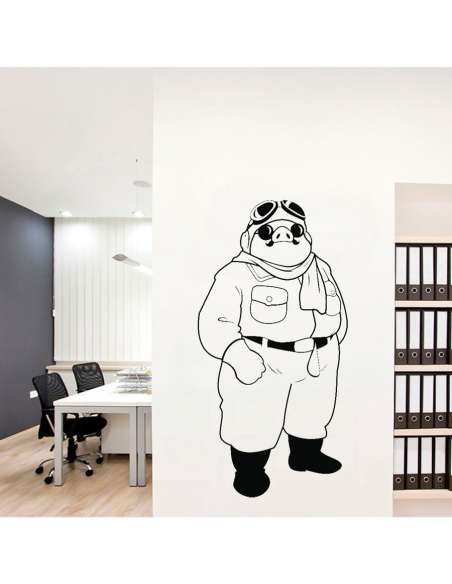 Vinilo Adhesivo Porco Rosso derecha