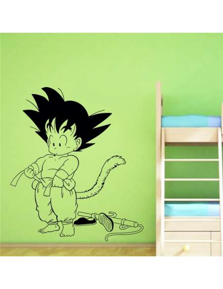 Vinilo Adhesivo Dragon Ball Son Goku Vistiendose