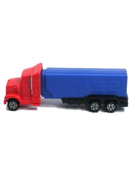 Dispensador Caramelos Pez Camión E Truck Rojo/Azúl