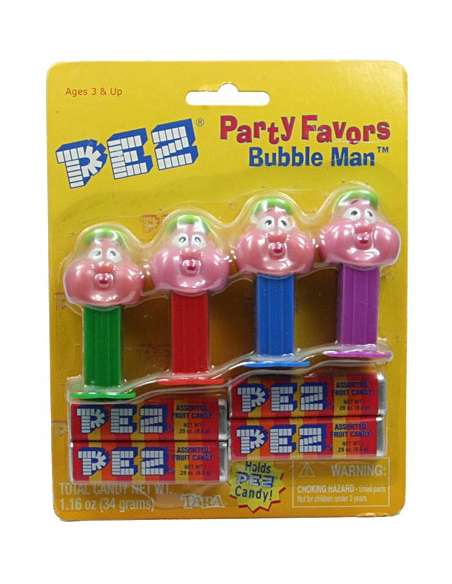 Bubbleman Party Favors Mini Dispensadores Pez