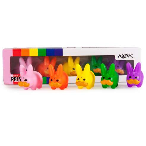 Mini 'Stache Labbit Pride 5-Pack Frank Kozik