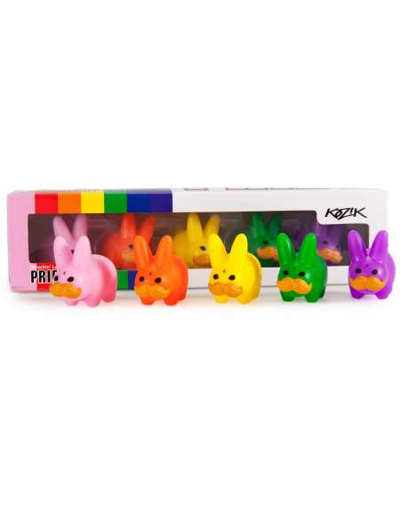 Mini 'Stache Labbit Pride 5-Pack Frank Kozik