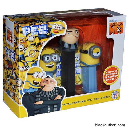 Caja Minions dispensador caramelos pez