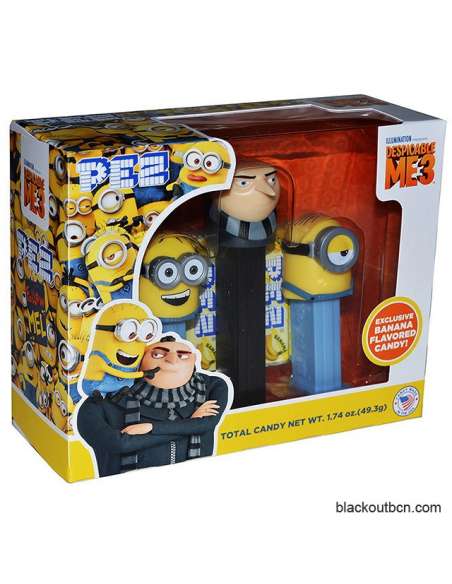 Caja Minions dispensador caramelos pez