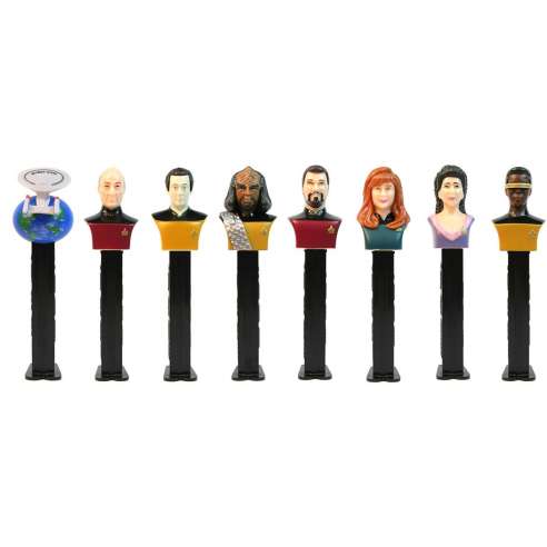 Dispensador Caramelos Pez Set Star Trek Next Generation