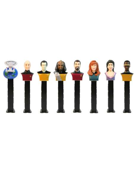 Dispensador Caramelos Pez Set Star Trek Next Generation