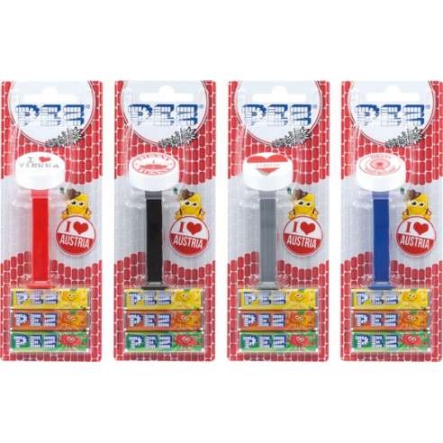 Dispensador caramelos Pez Set I LOVE AUSTRIA