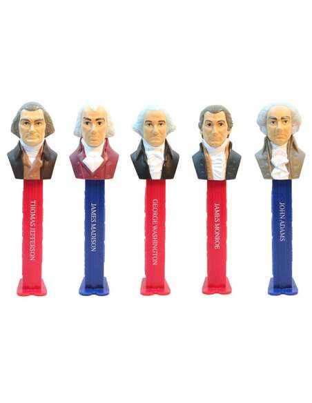 Dispensador Caramelos Pez Set Presidentes V-1