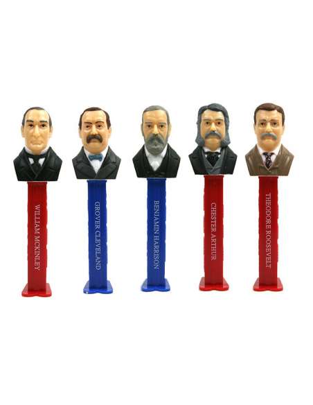 Dispensador Caramelos Pez Set Presidentes V-5