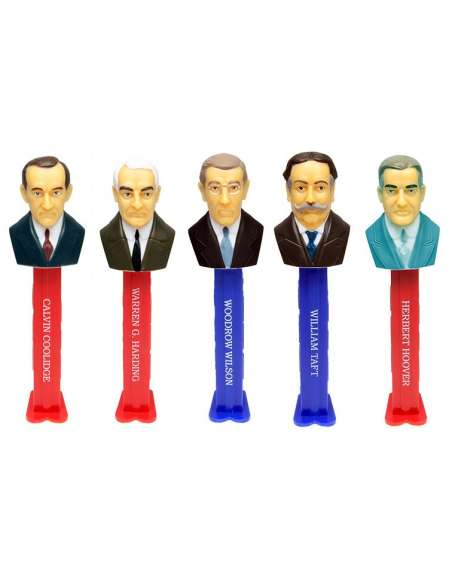 Dispensador Caramelos Pez Set Presidentes V-6