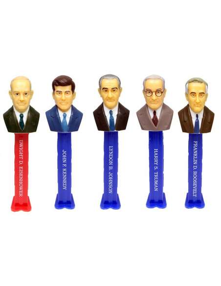 Dispensador Caramelos Pez Set Presidentes V-7
