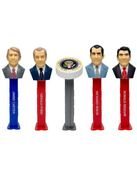 Dispensador Caramelos Pez Set Presidentes V-8