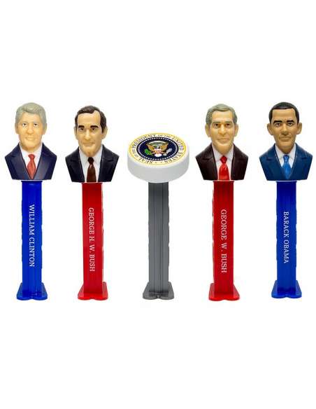 Dispensador Caramelos Pez Set Presidentes V-9