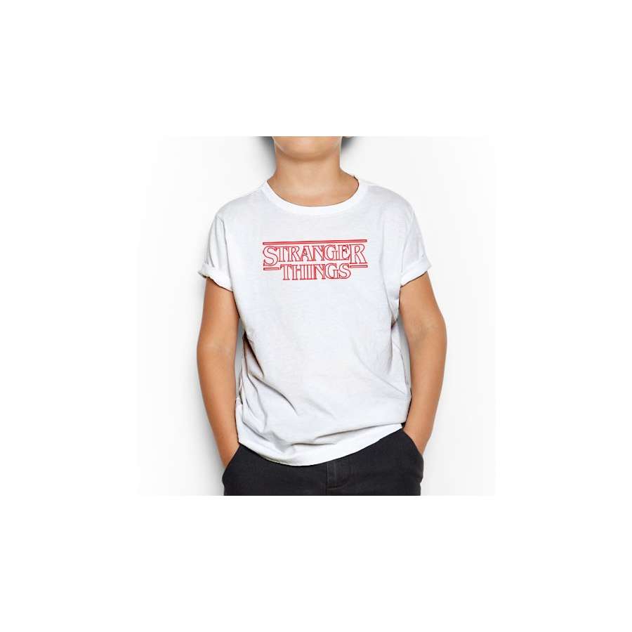 Camiseta Infantil Manga Longa Stranger Things 5ºDVM Confecções e  MalhariaSTRANGER THINGS 0717-CML