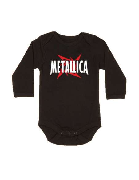Body Bebe Metallica Manga Larga