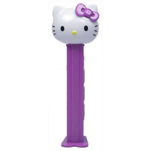 Dispensador caramelos Pez Hello Kitty Lazo Lila topos blancos