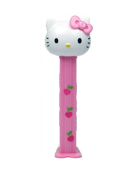 Dispensador caramelos Pez Hello Kitty Lazo Rosa y Manzanas