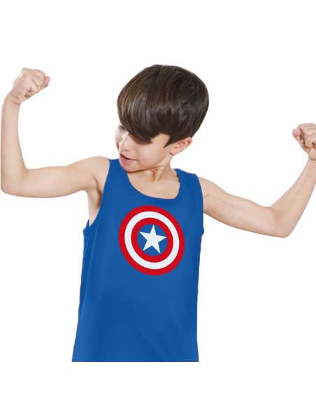 Camiseta de Tirantes Capitán América Infantil