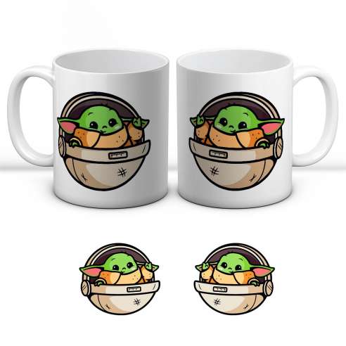 Taza Baby Yoda Chibi