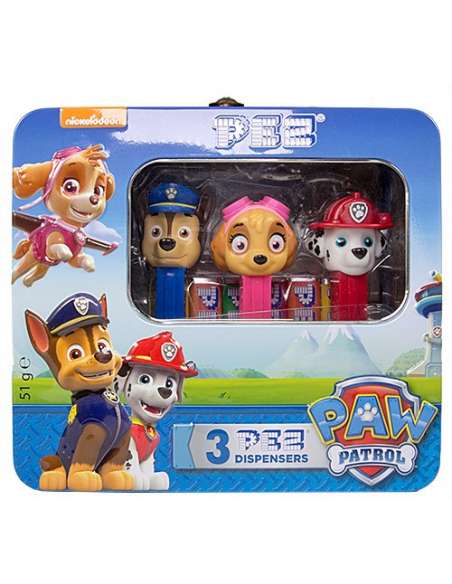 Caja Metal Caramelos PEZ Patrulla Canina