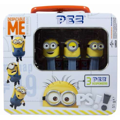 Caja Metal Caramelos PEZ Minions 3